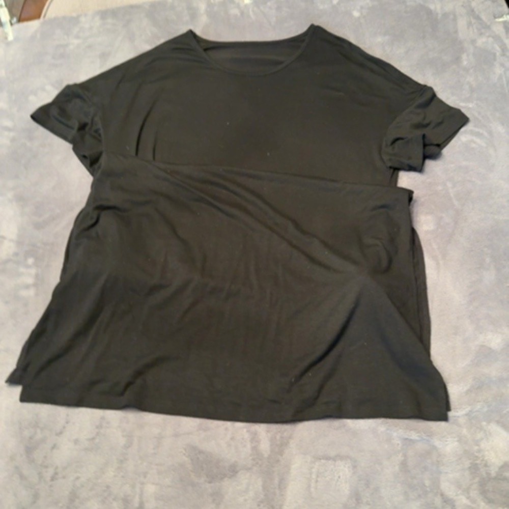 Unknown Dress Women 2XL Black Scoop Neck Casual Maxi